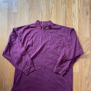 Rare Vintage Lee Premium Long Sleeve | Made in USA | Maroon | NHS Embroidered